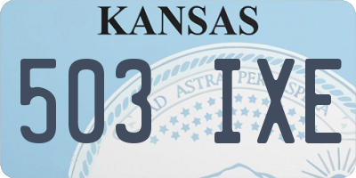 KS license plate 503IXE