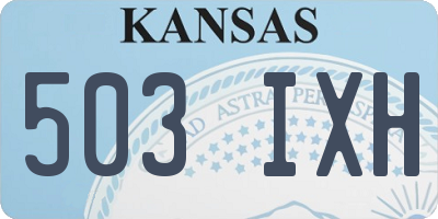 KS license plate 503IXH