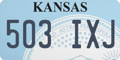 KS license plate 503IXJ