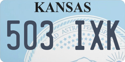 KS license plate 503IXK