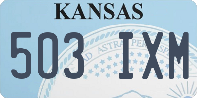 KS license plate 503IXM