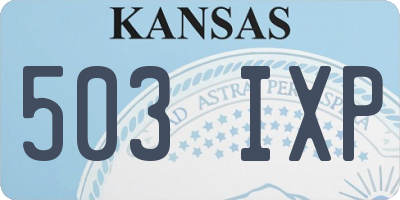 KS license plate 503IXP