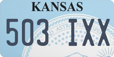 KS license plate 503IXX