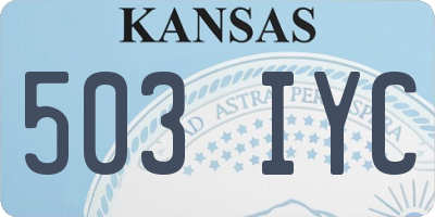 KS license plate 503IYC