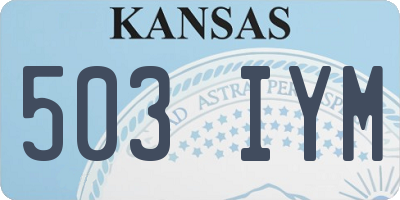 KS license plate 503IYM