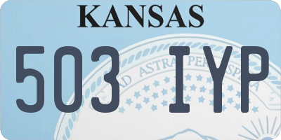 KS license plate 503IYP