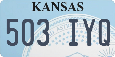 KS license plate 503IYQ