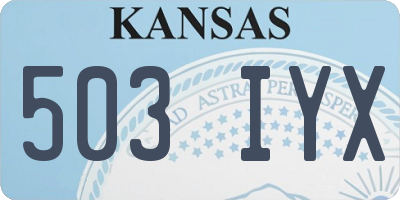 KS license plate 503IYX