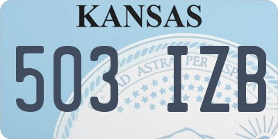KS license plate 503IZB