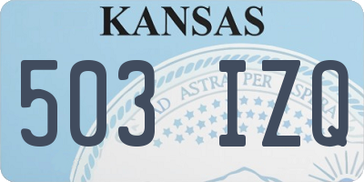 KS license plate 503IZQ