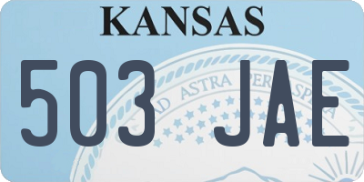 KS license plate 503JAE