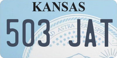 KS license plate 503JAT