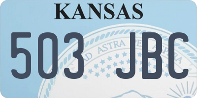 KS license plate 503JBC