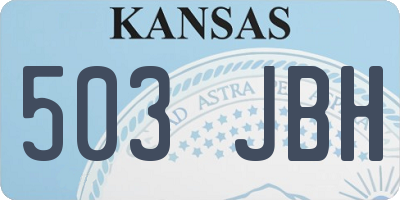 KS license plate 503JBH