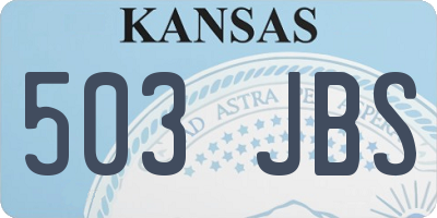 KS license plate 503JBS