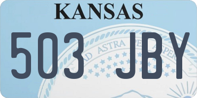 KS license plate 503JBY