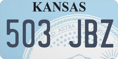 KS license plate 503JBZ