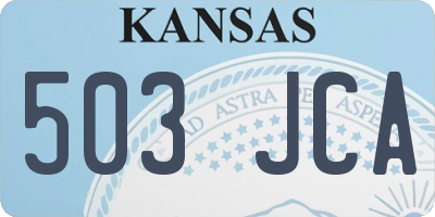 KS license plate 503JCA