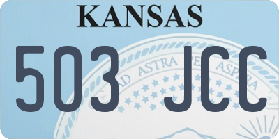 KS license plate 503JCC