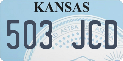 KS license plate 503JCD