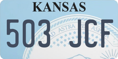 KS license plate 503JCF