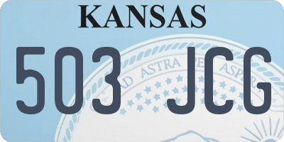 KS license plate 503JCG