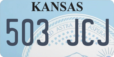 KS license plate 503JCJ