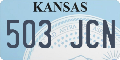 KS license plate 503JCN