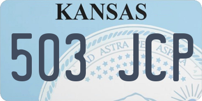 KS license plate 503JCP