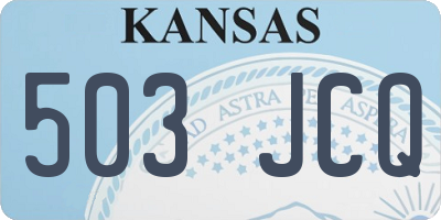 KS license plate 503JCQ