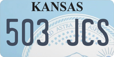 KS license plate 503JCS