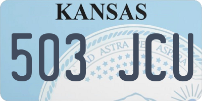 KS license plate 503JCU