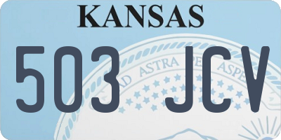 KS license plate 503JCV