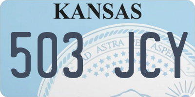 KS license plate 503JCY