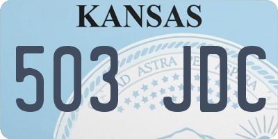 KS license plate 503JDC