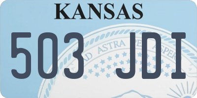 KS license plate 503JDI