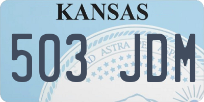 KS license plate 503JDM