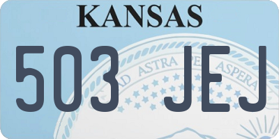 KS license plate 503JEJ