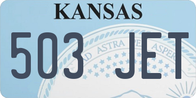 KS license plate 503JET