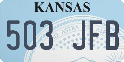 KS license plate 503JFB