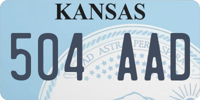 KS license plate 504AAD