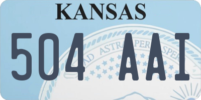 KS license plate 504AAI