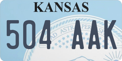 KS license plate 504AAK