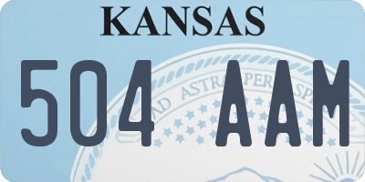KS license plate 504AAM