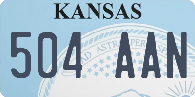 KS license plate 504AAN