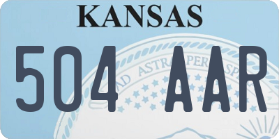 KS license plate 504AAR