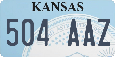 KS license plate 504AAZ