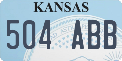 KS license plate 504ABB