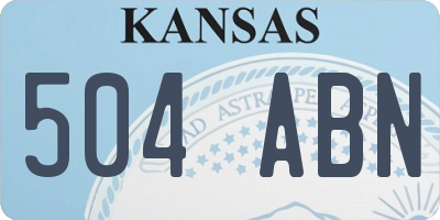 KS license plate 504ABN