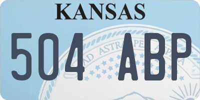KS license plate 504ABP